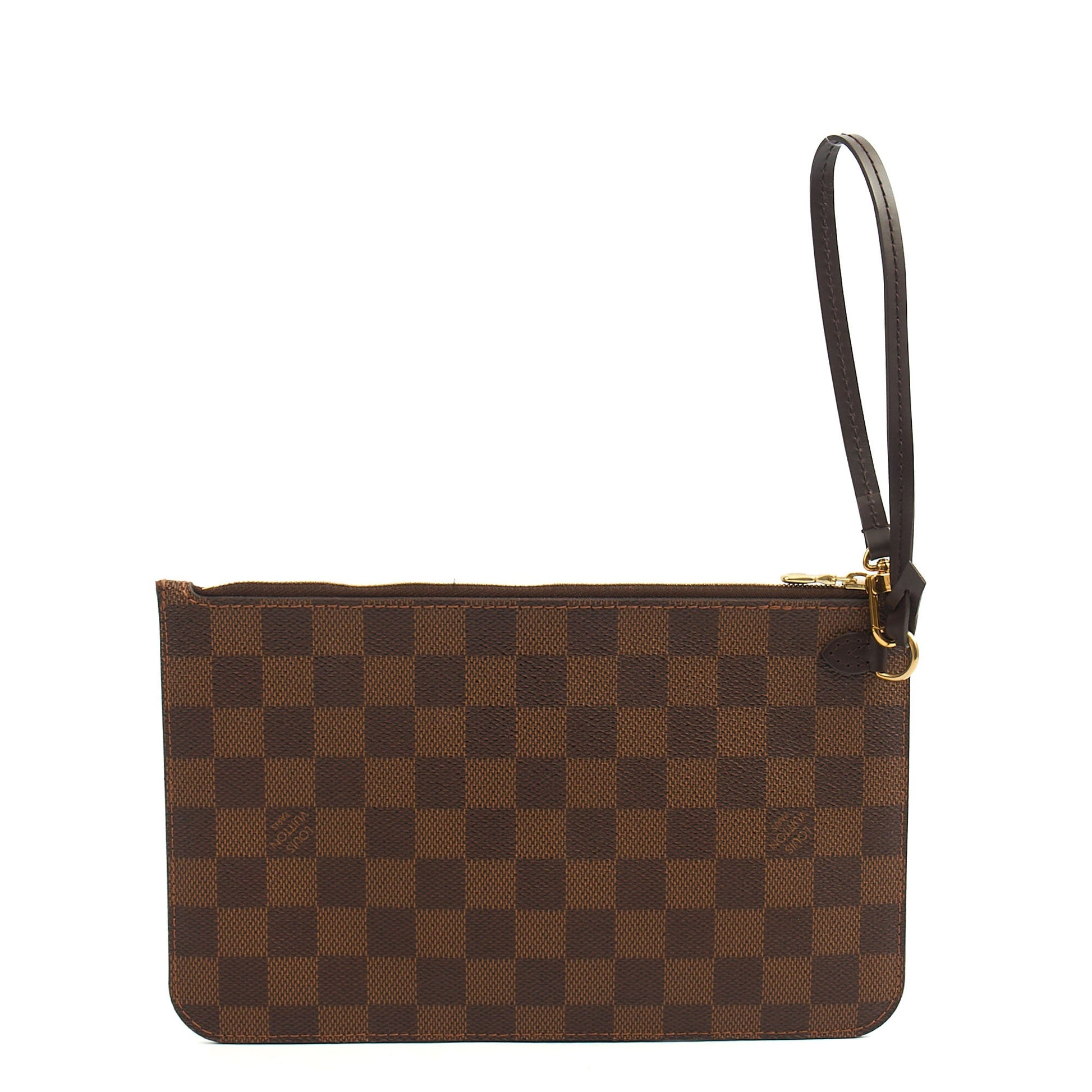 Louis Vuitton Clutch Neverfull MM Pouch in Damier Ebene, Leather — Alternate View 8