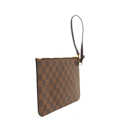 Louis Vuitton Clutch Neverfull MM Pouch in Damier Ebene, Leather — Alternate View 10