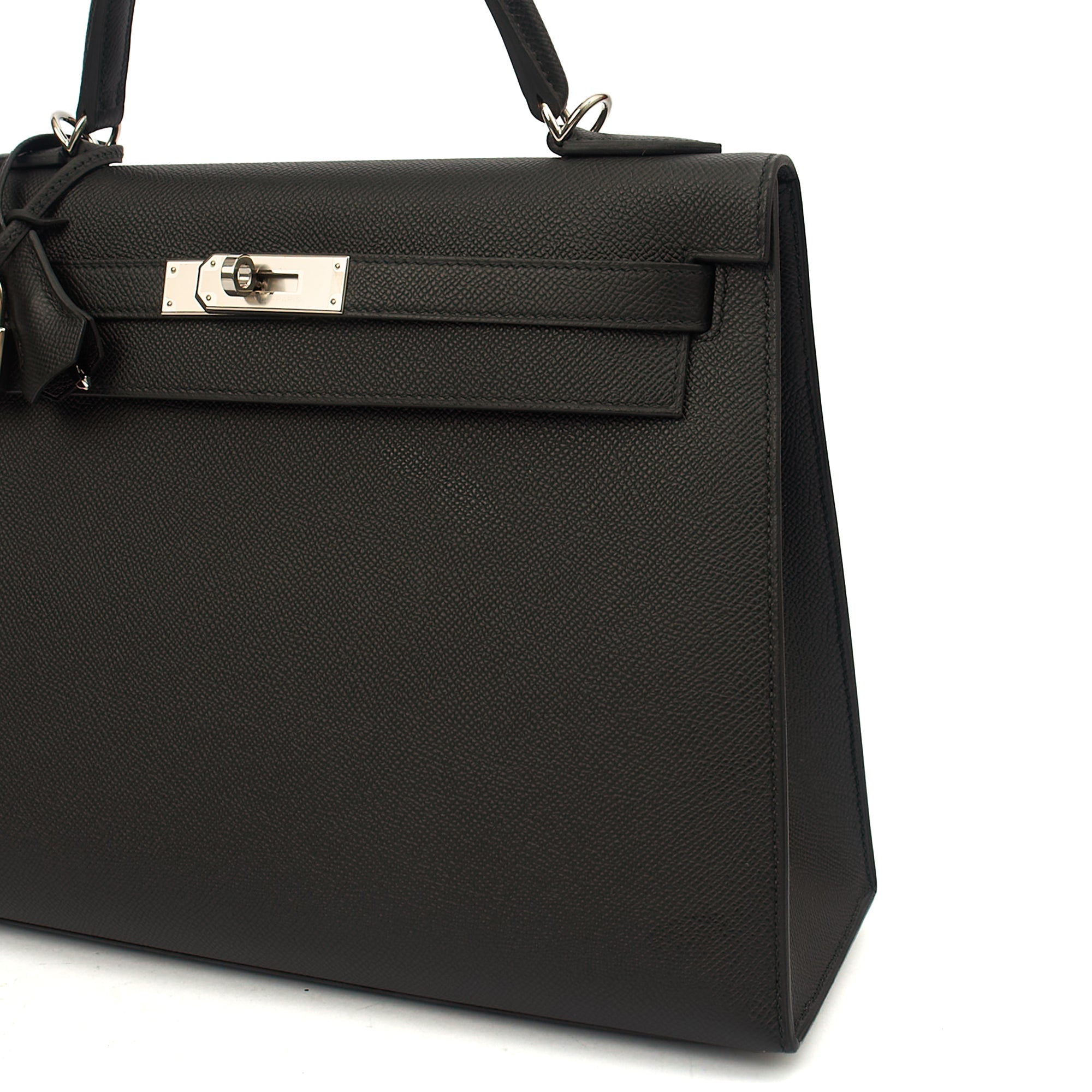 Hermes Top Handle Kelly 32 in Black, Epsom Leather — Alternate View 35