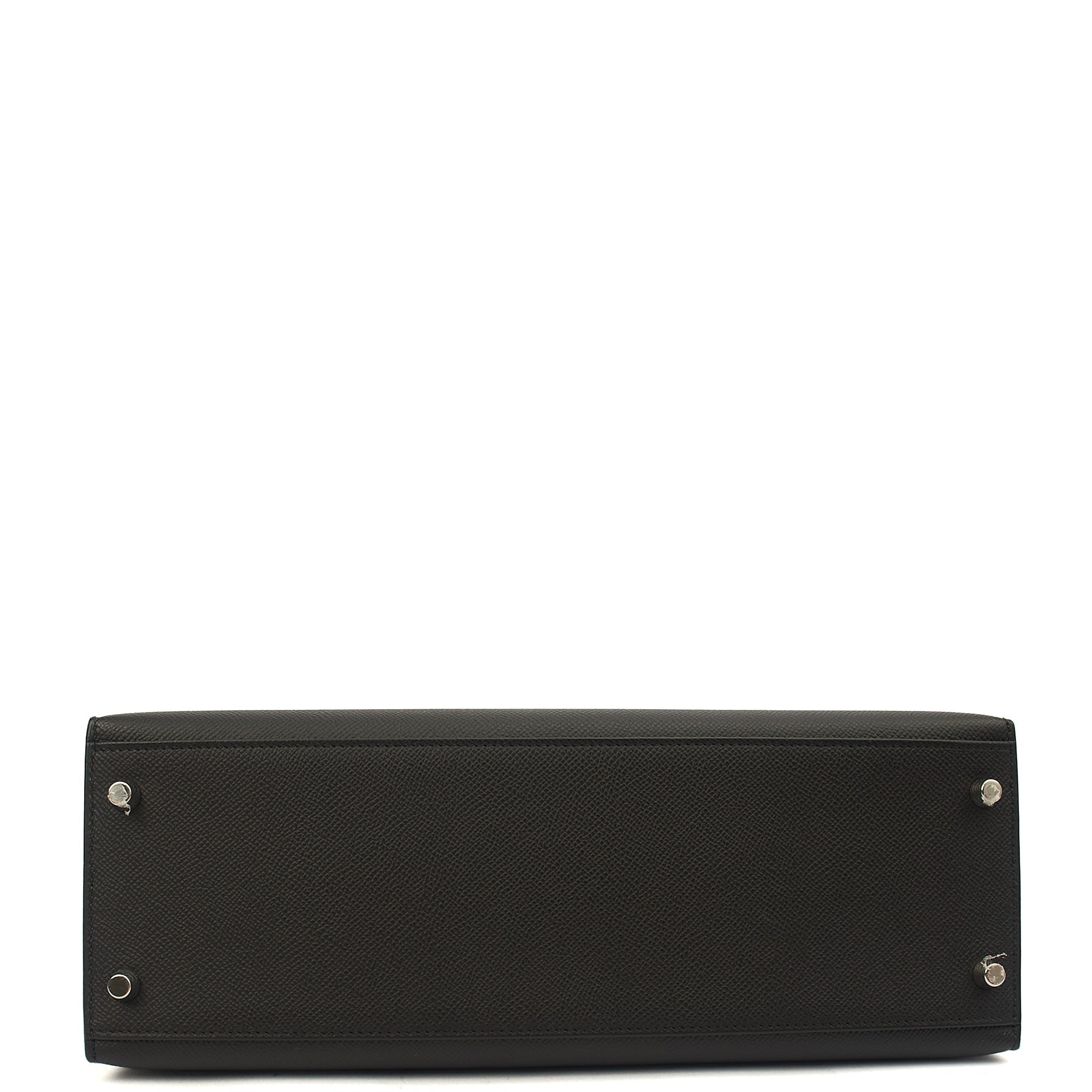 Hermes Top Handle Kelly 32 in Black, Epsom Leather — Top View