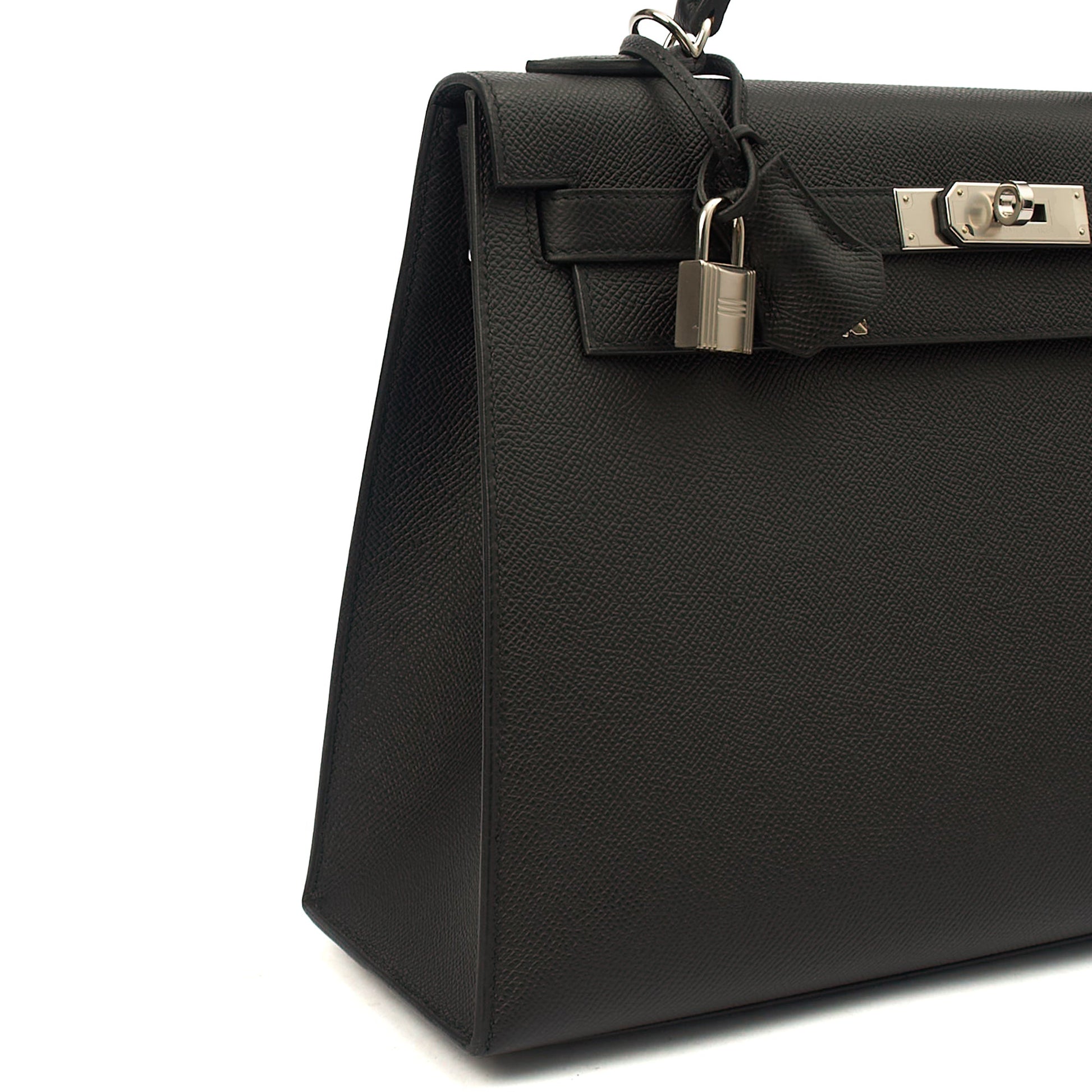 Hermes Top Handle Kelly 32 in Black, Epsom Leather — Alternate View 9