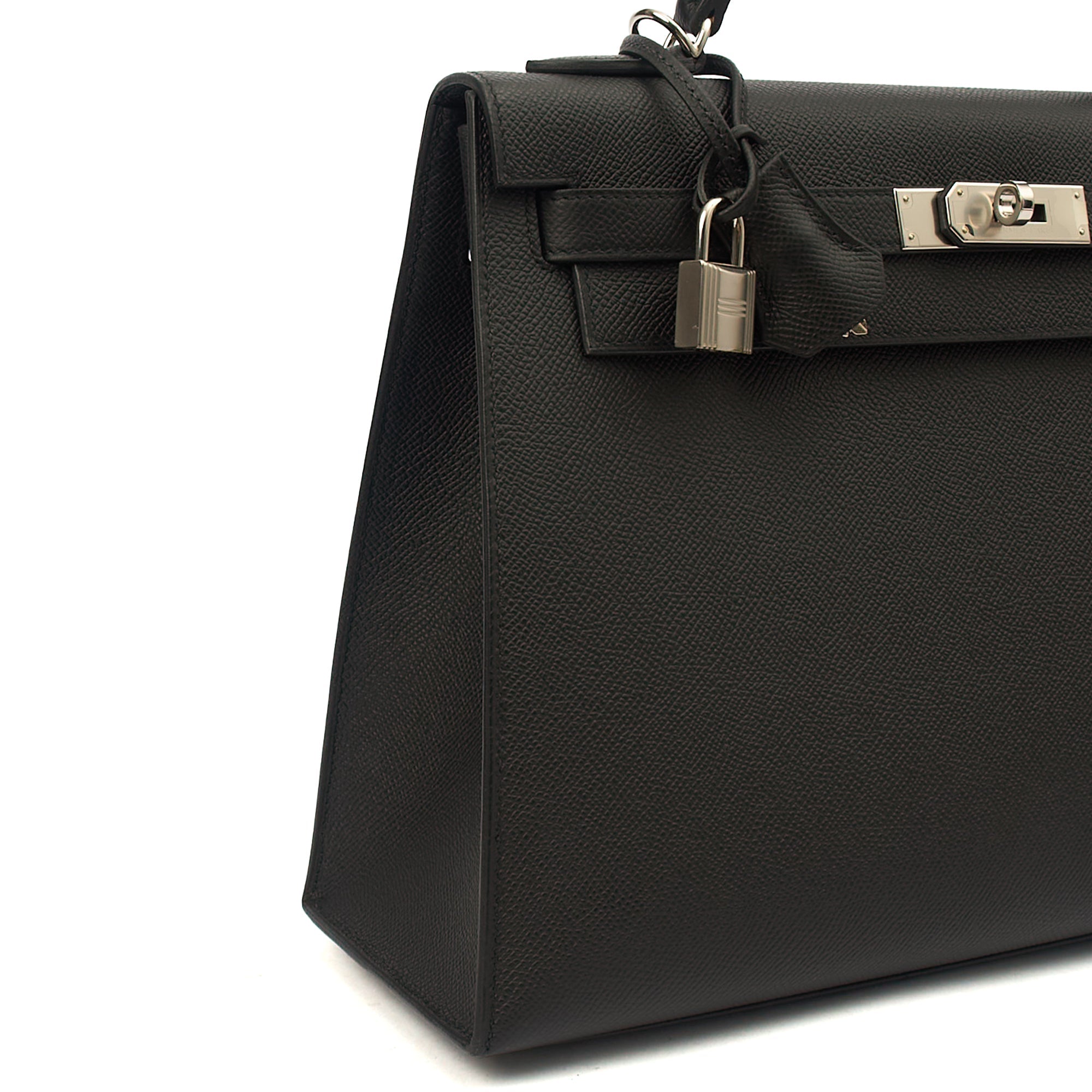 Hermes Top Handle Kelly 32 in Black, Epsom Leather — Alternate View 37
