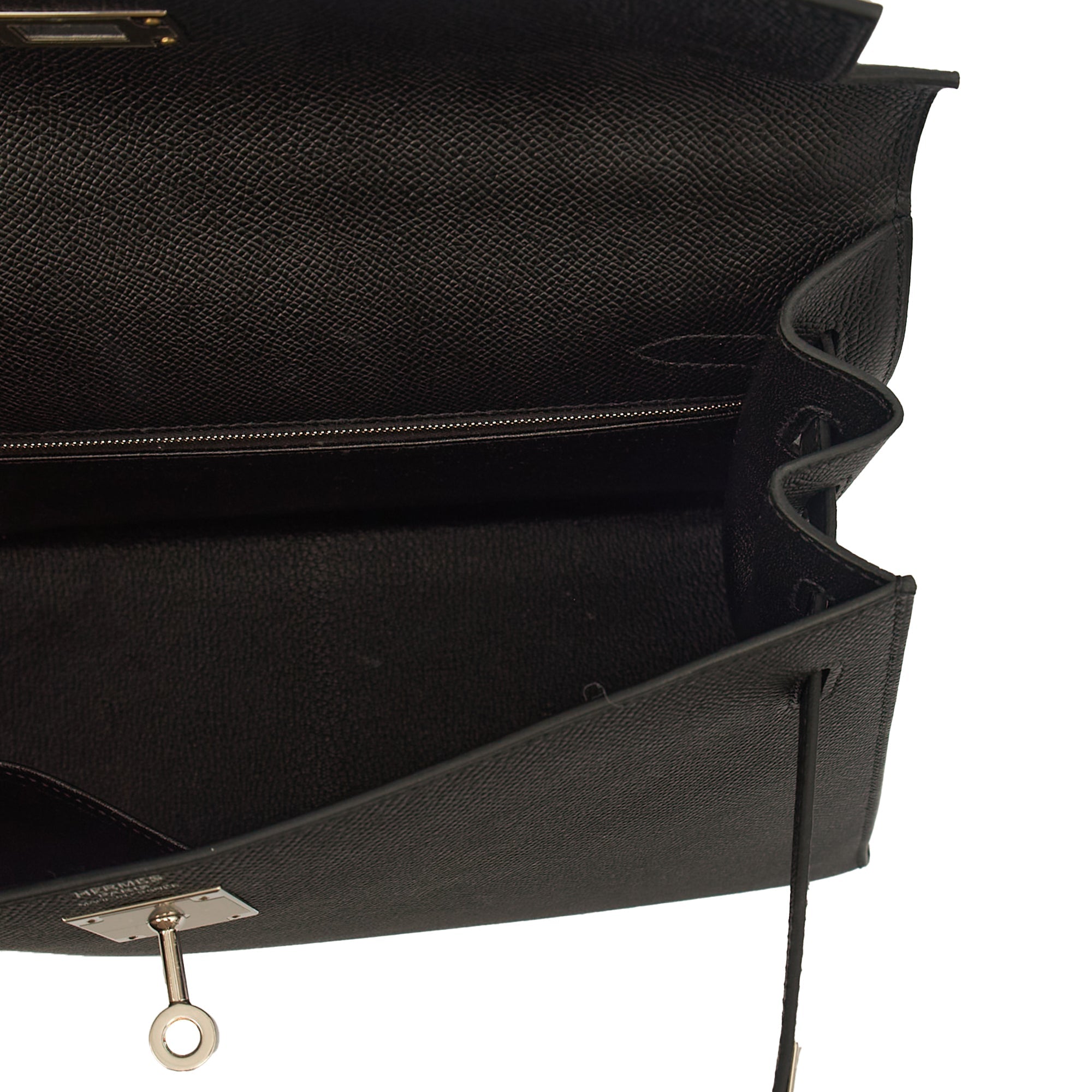 Hermes Top Handle Kelly 32 in Black, Epsom Leather — Alternate View 14