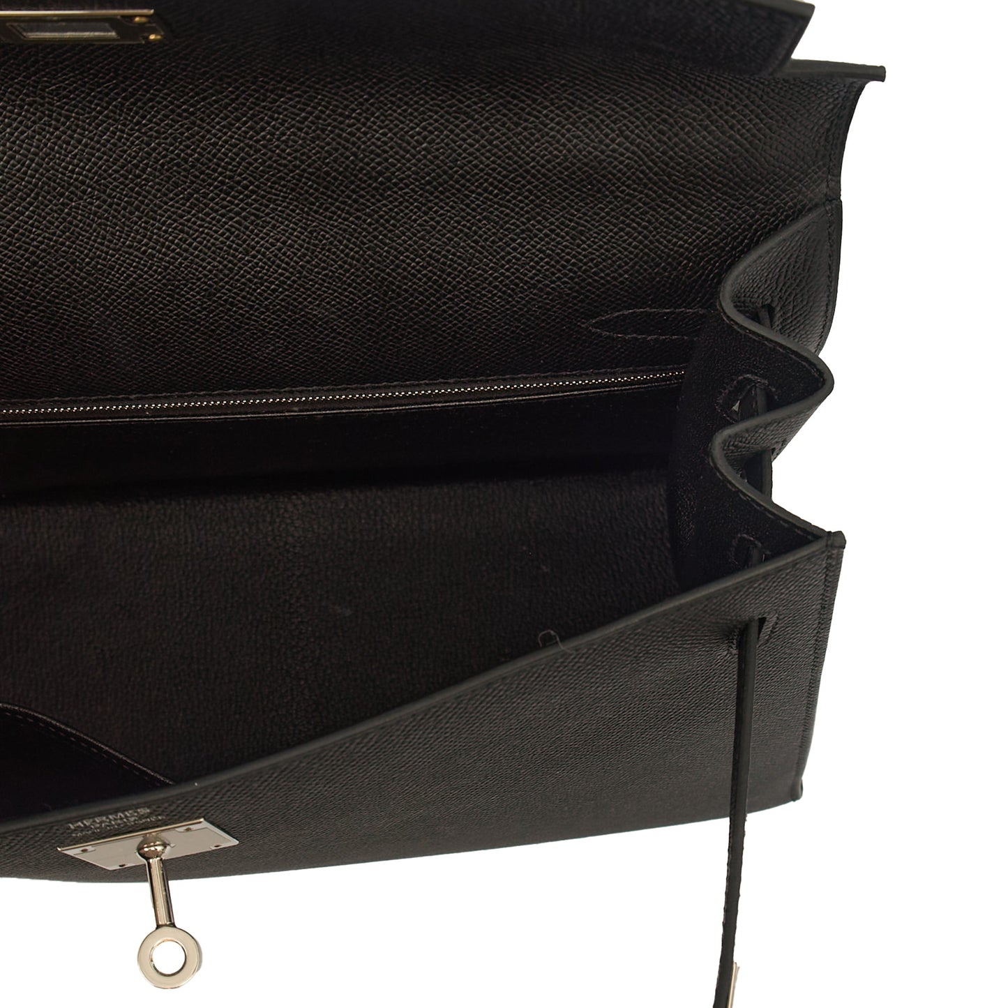 Hermes Top Handle Kelly 32 in Black, Epsom Leather — Alternate View 42