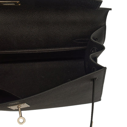 Hermes Top Handle Kelly 32 in Black, Epsom Leather — Alternate View 42