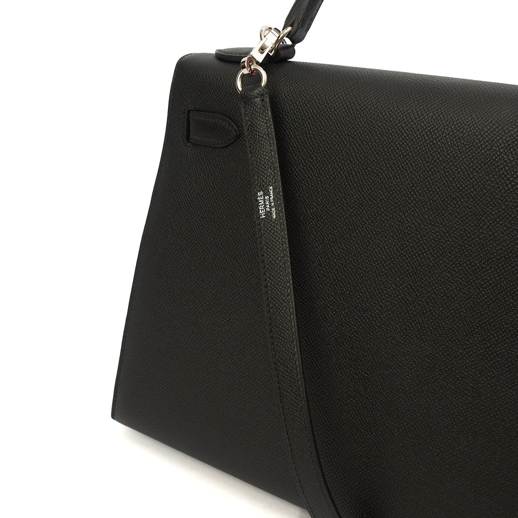 Hermes Top Handle Kelly 32 in Black, Epsom Leather — Alternate View 27