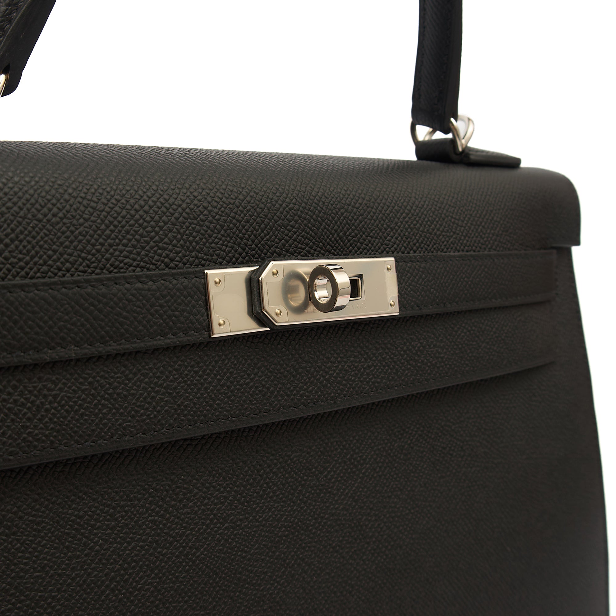 Hermes Top Handle Kelly 32 in Black, Epsom Leather — Alternate View 8