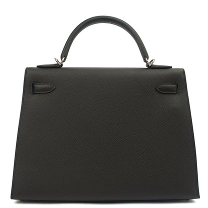 Hermes Top Handle Kelly 32 in Black, Epsom Leather — Alternate View 31
