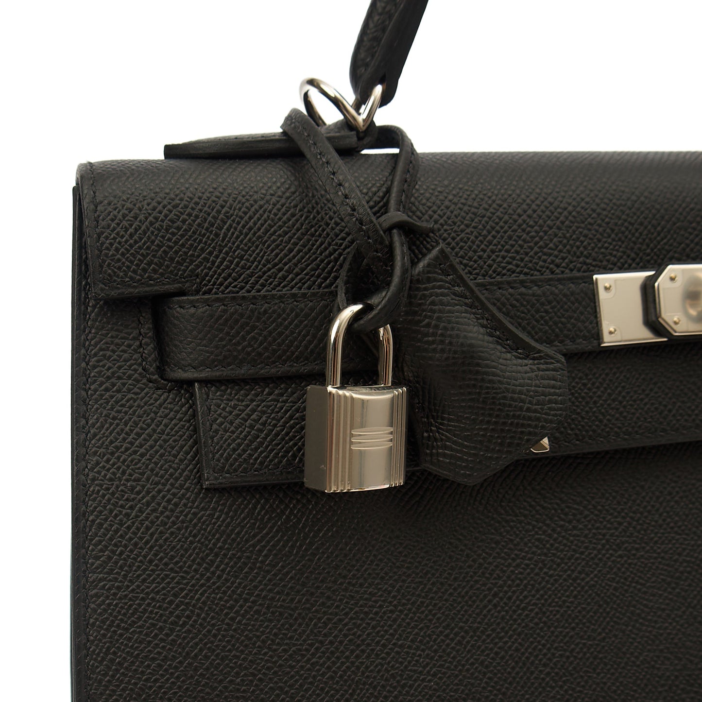Hermes Top Handle Kelly 32 in Black, Epsom Leather — Alternate View 11