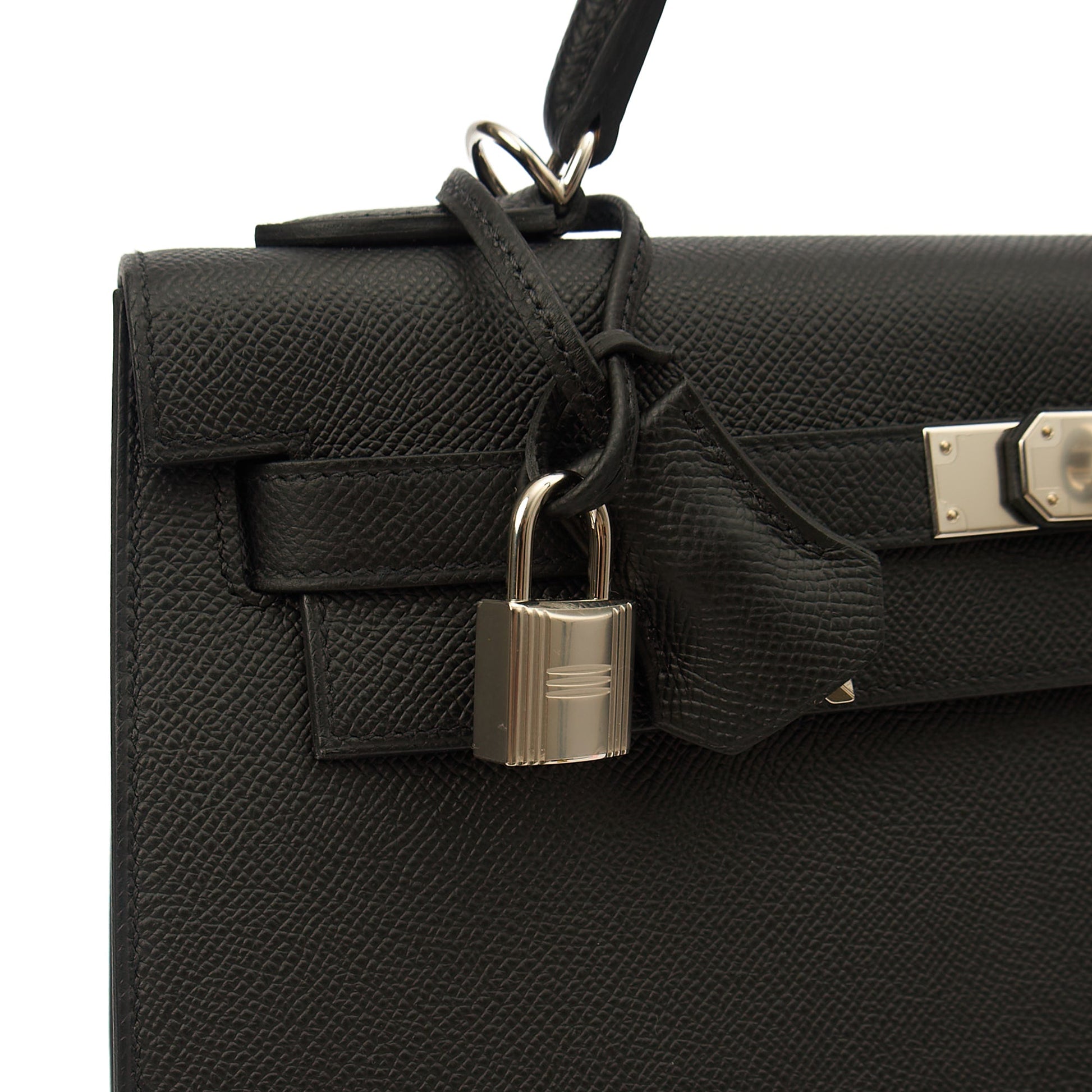 Hermes Top Handle Kelly 32 in Black, Epsom Leather — Alternate View 39