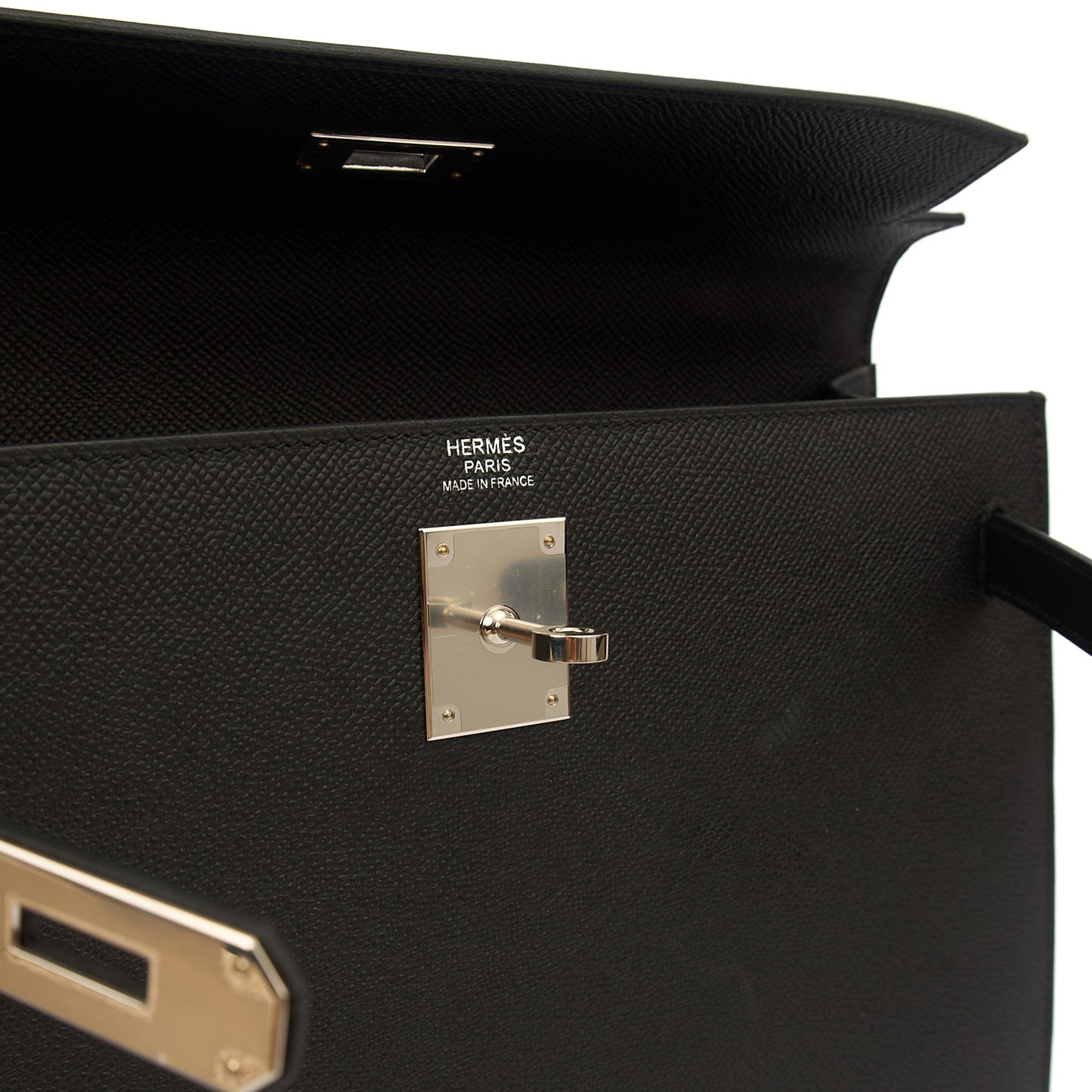 Hermes Top Handle Kelly 32 in Black, Epsom Leather — Alternate View 26