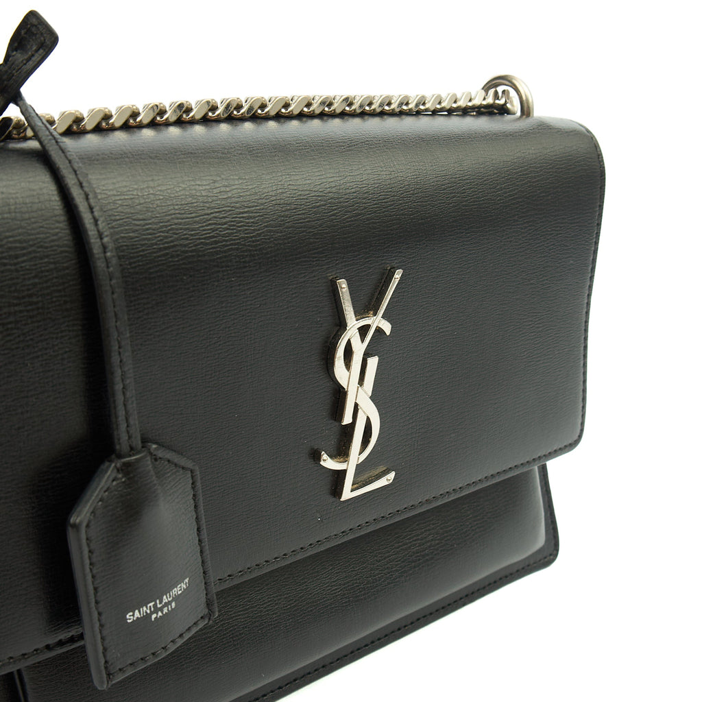 Saint Laurent Cross Body Sunset - Medium in Black, Leather — Alternate View 7