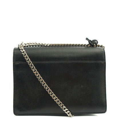 Saint Laurent Cross Body Sunset - Medium in Black, Leather — Top View