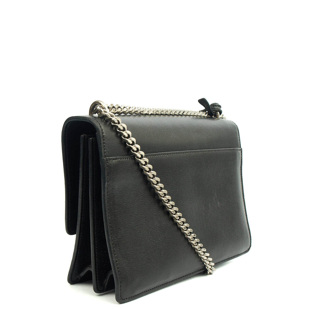 Saint Laurent Cross Body Sunset - Medium in Black, Leather — Back View
