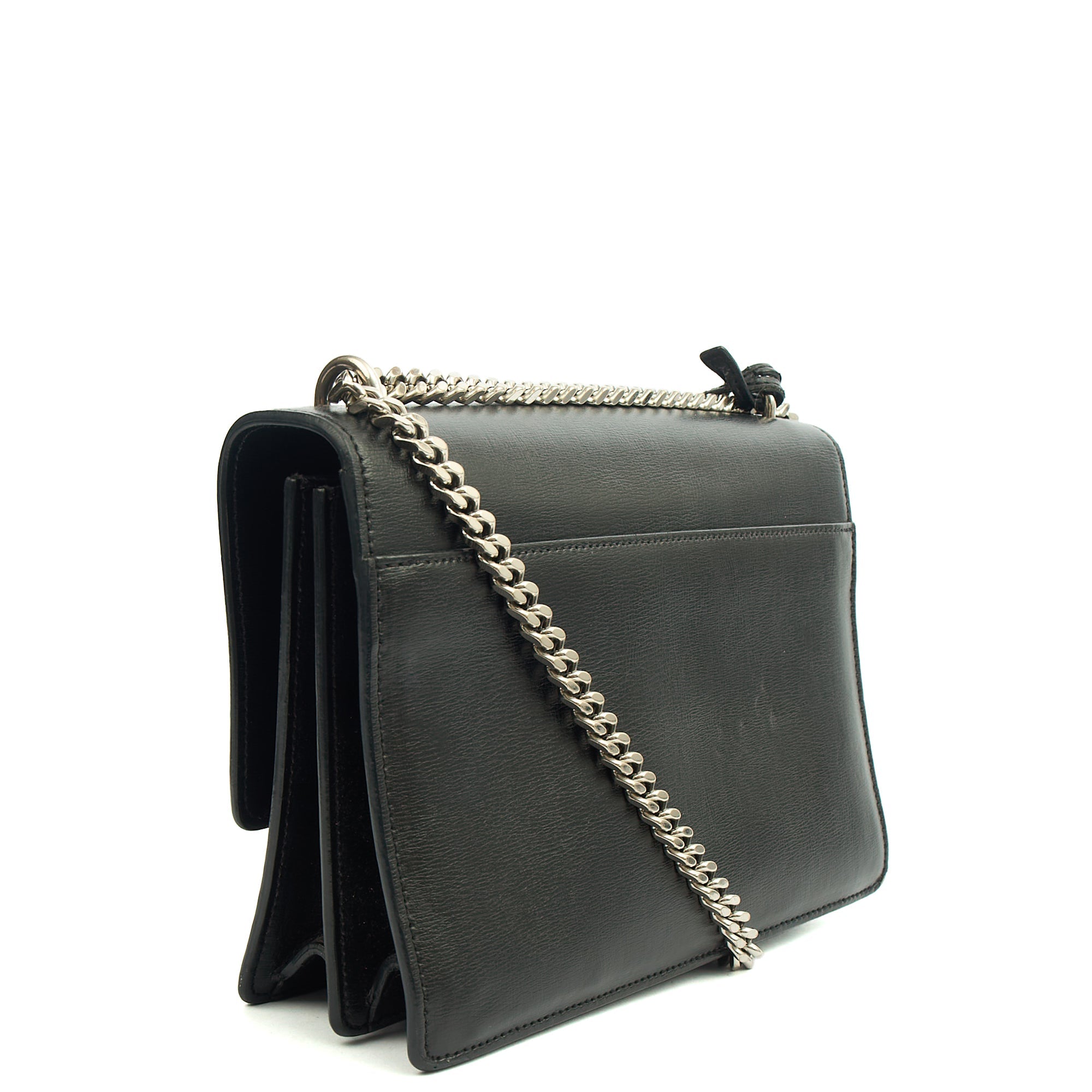 Saint Laurent Cross Body Sunset - Medium in Black, Leather — Back View