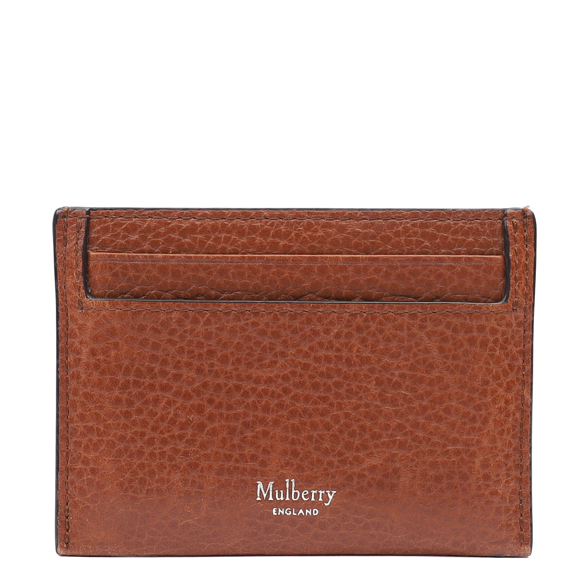Mulberry Card Holder Card Holder in Oak, Leather — Front View
