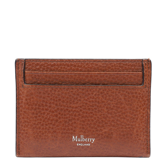 Mulberry Card Holder Card Holder in Oak, Leather — Front View