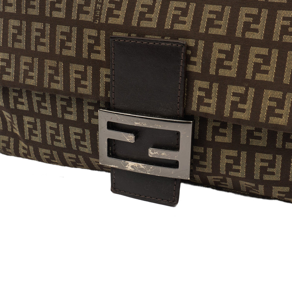 Fendi Shoulder Bag Mama in Zucca FF, Canvas — Back View