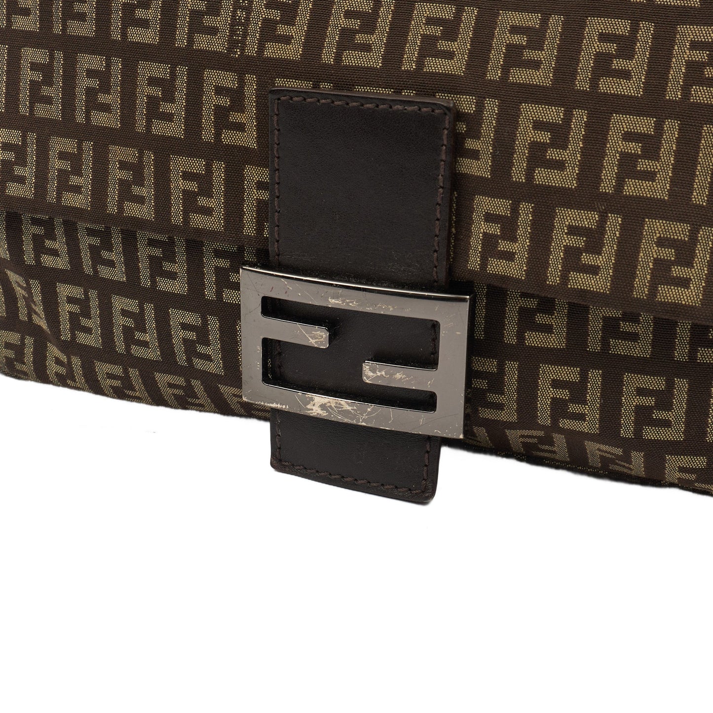 Fendi Shoulder Bag Mama in Zucca FF, Canvas — Back View