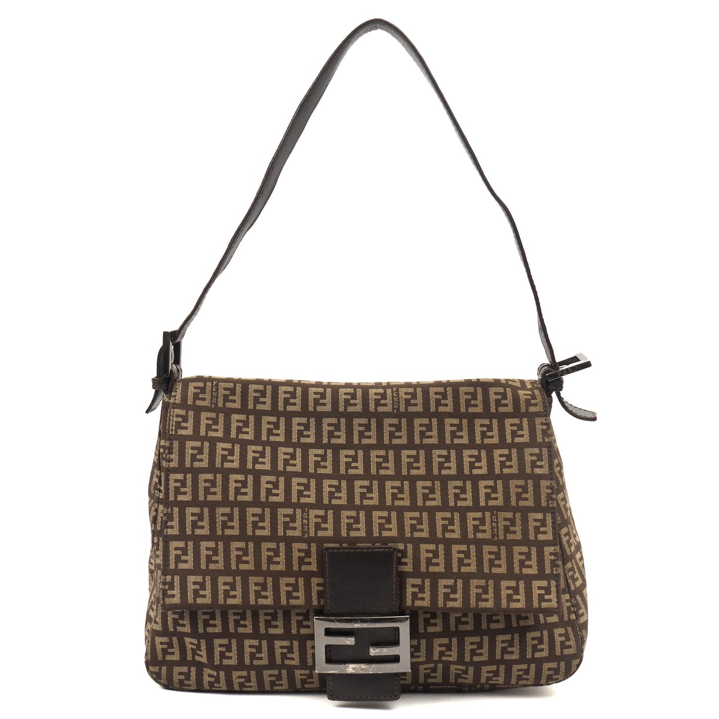 Fendi Shoulder Bag Mama in Zucca FF, Canvas — Front View