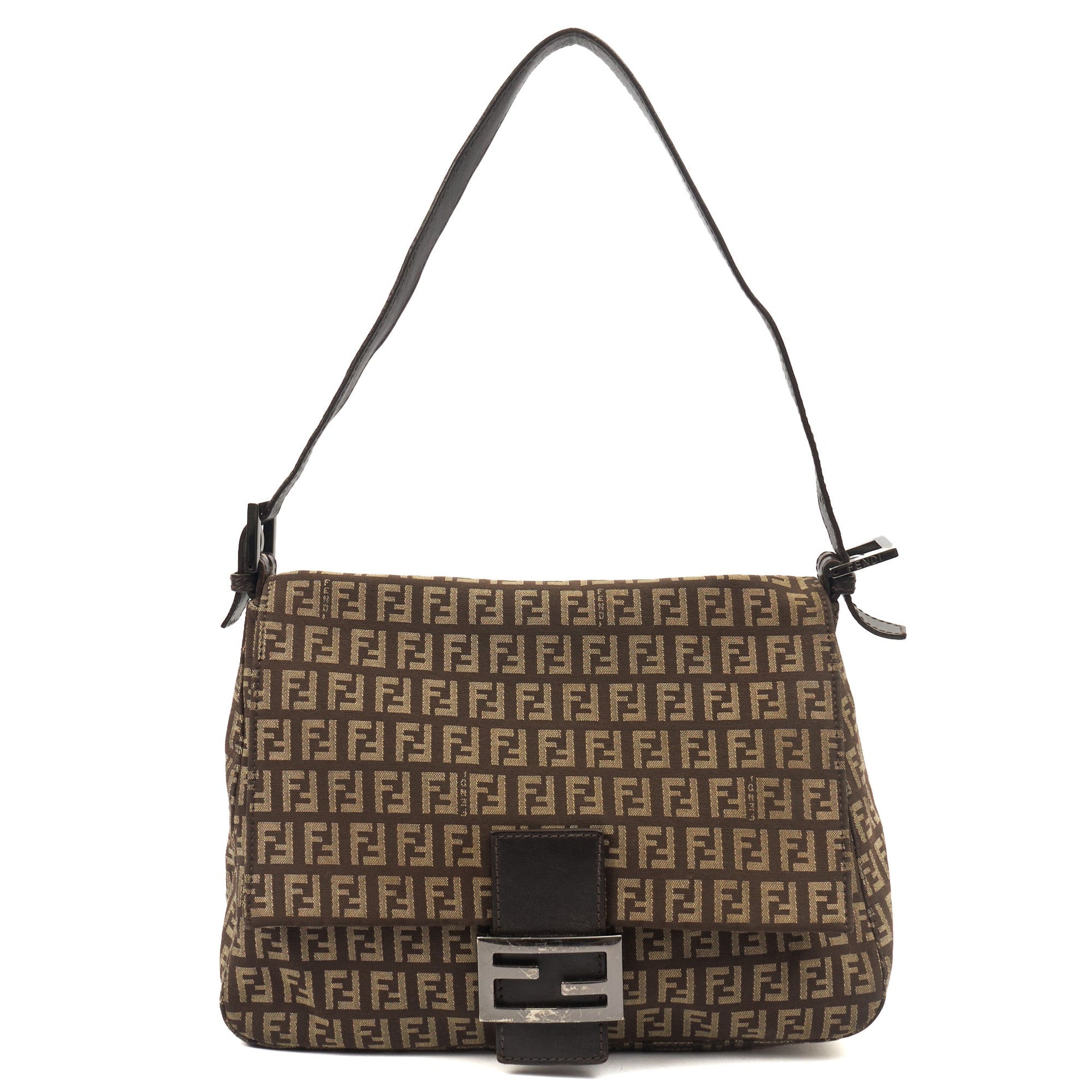 Fendi Shoulder Bag Mama in Zucca FF, Canvas — Front View