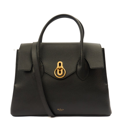 Mulberry Tote Seaton in Black, Leather — Front View