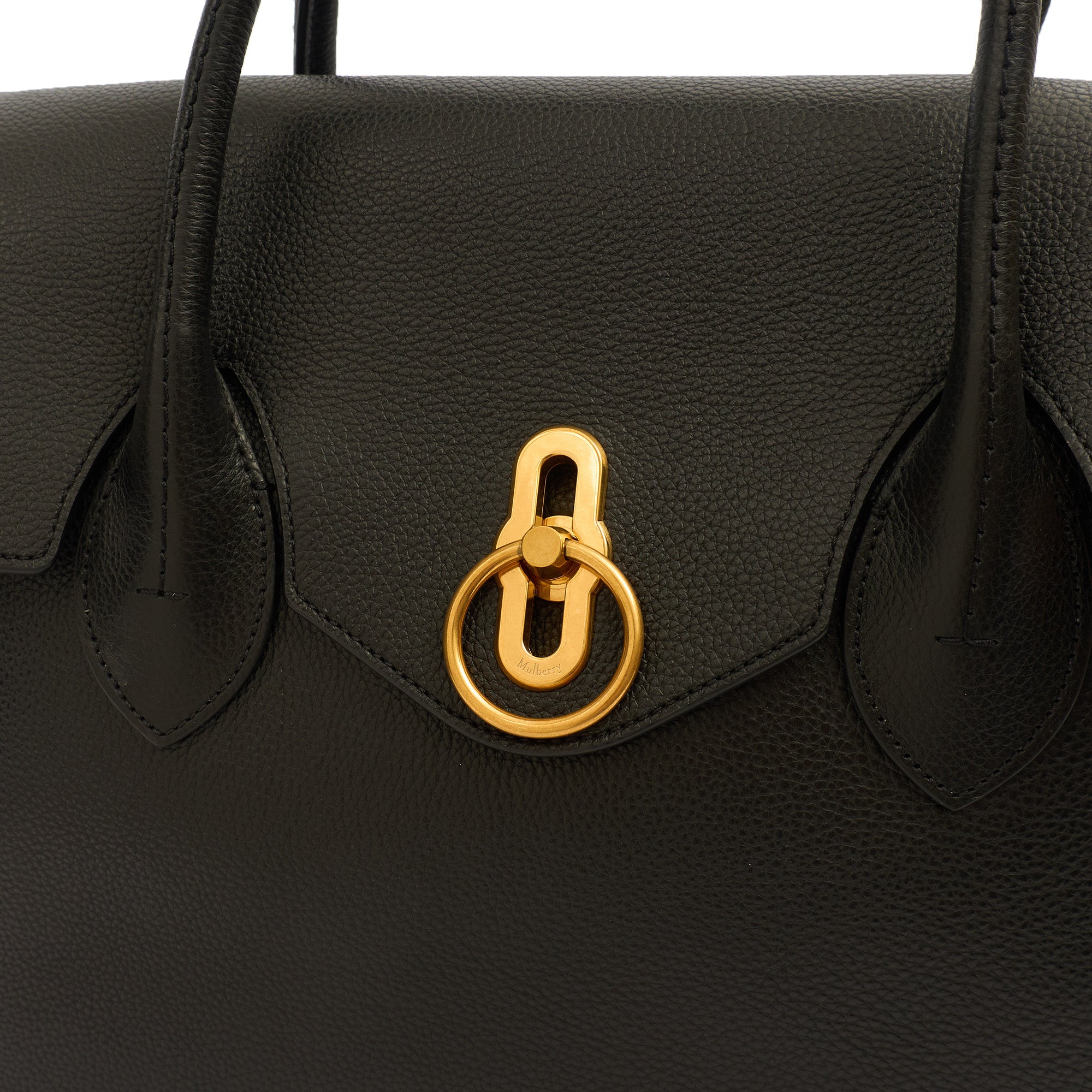 Mulberry Tote Seaton in Black, Leather — Lifestyle View