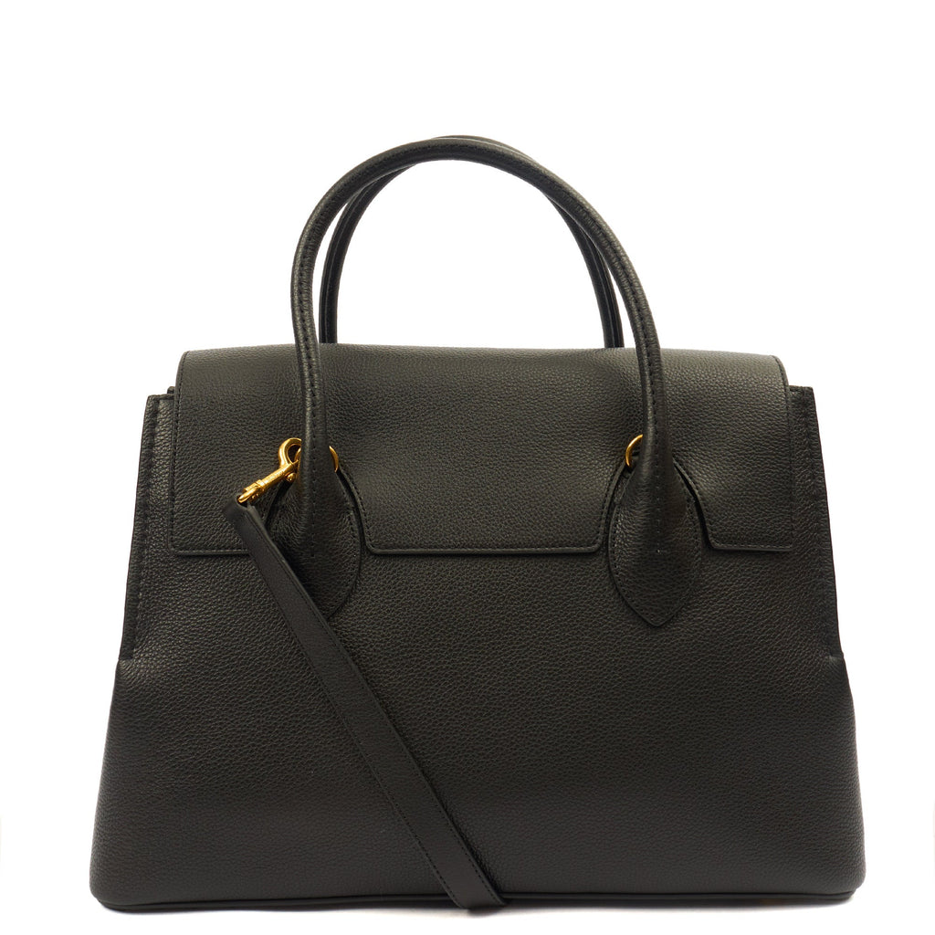 Mulberry Tote Seaton in Black, Leather — Top View