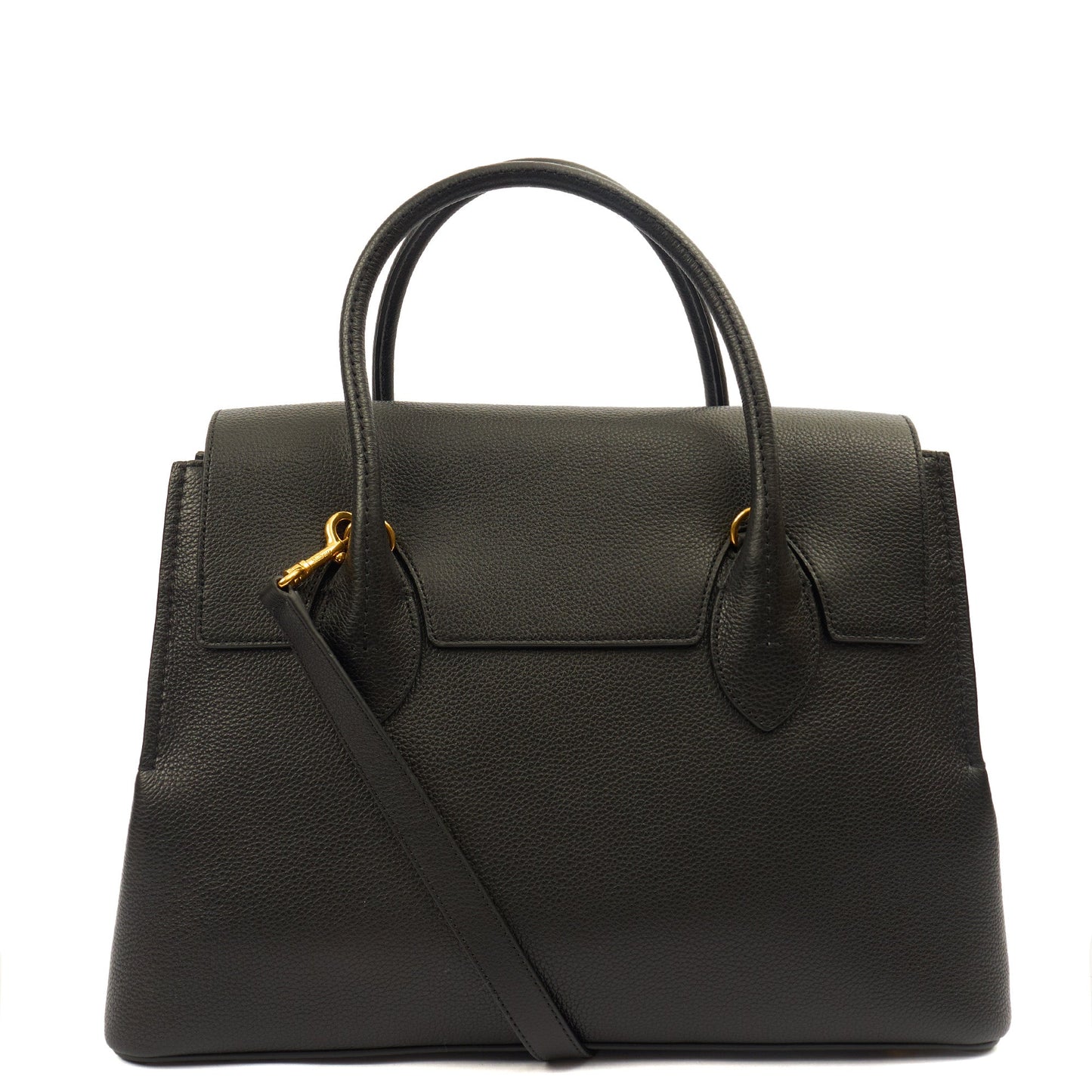 Mulberry Tote Seaton in Black, Leather — Top View