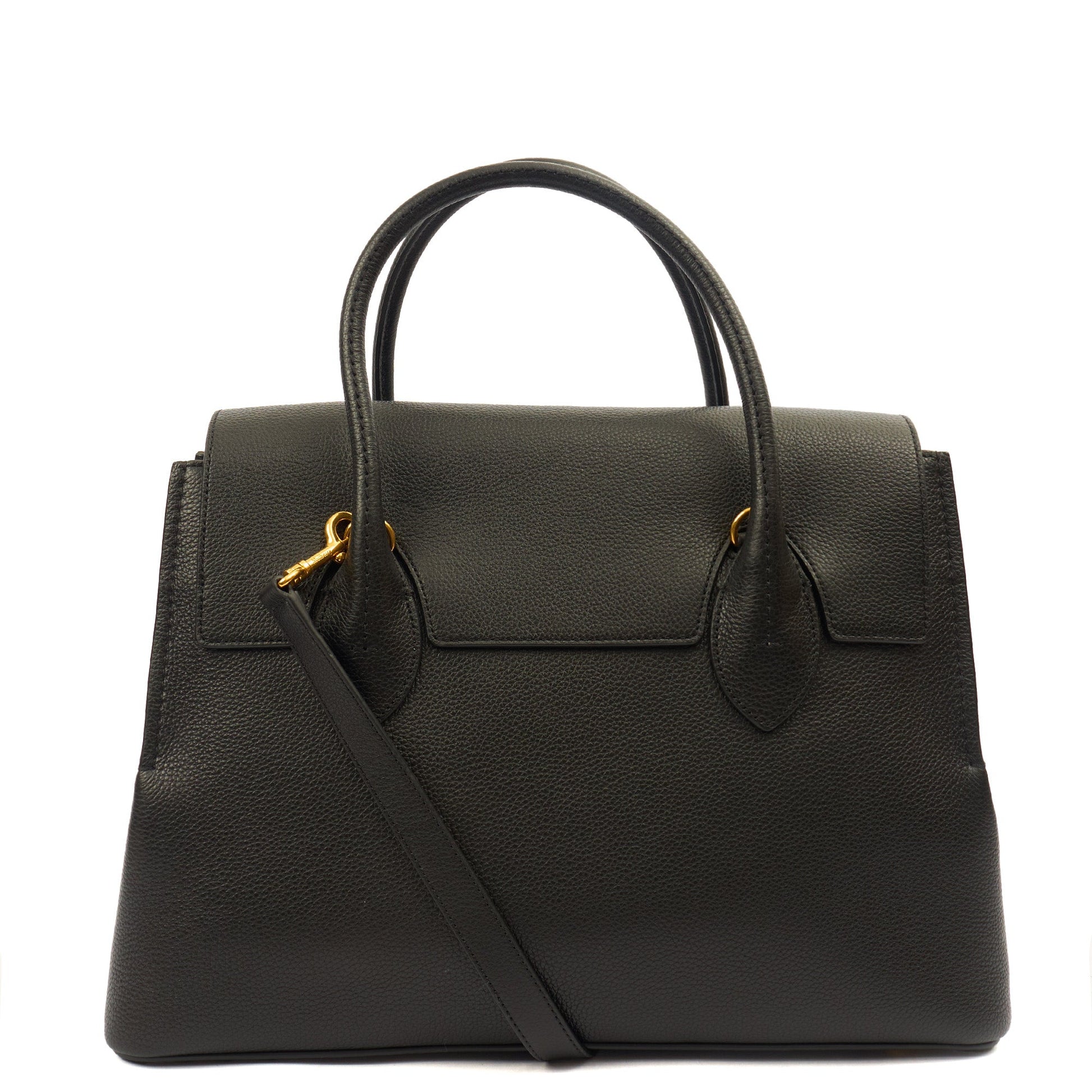 Mulberry Tote Seaton in Black, Leather — Top View