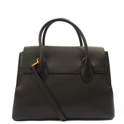 Mulberry Tote Seaton in Black, Leather — Top View
