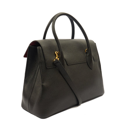 Mulberry Tote Seaton in Black, Leather — Back View