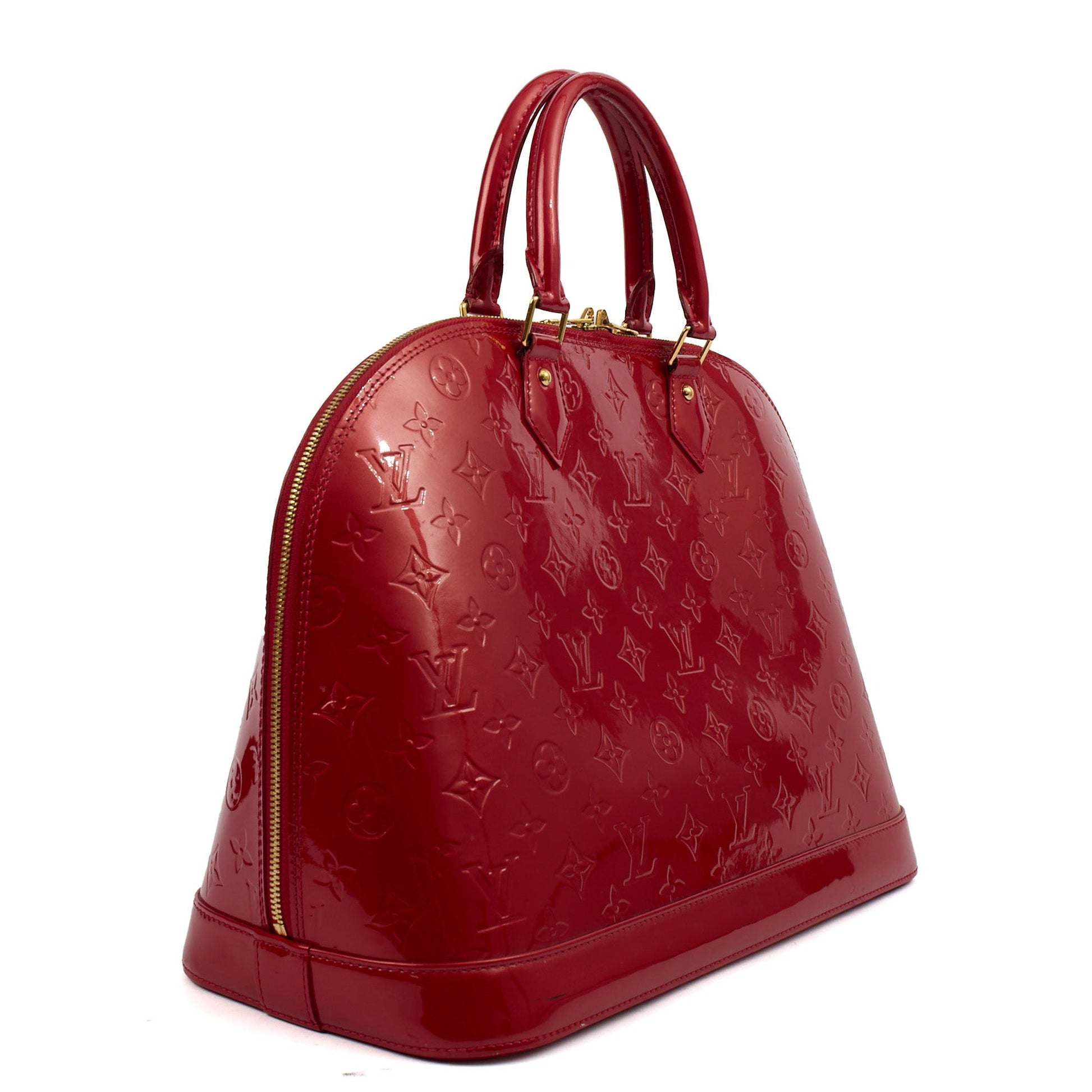 Louis Vuitton Top Handle Alma GM in Monogram, Vernis — Back View