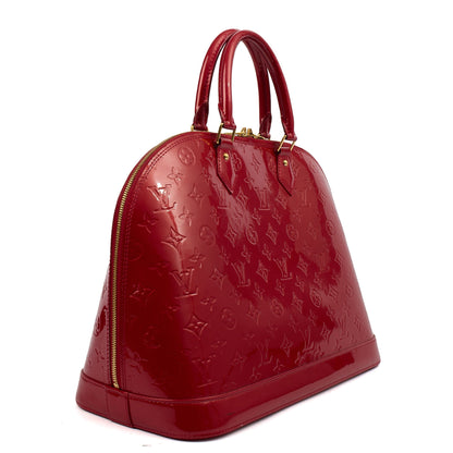 Louis Vuitton Top Handle Alma GM in Monogram, Vernis — Back View