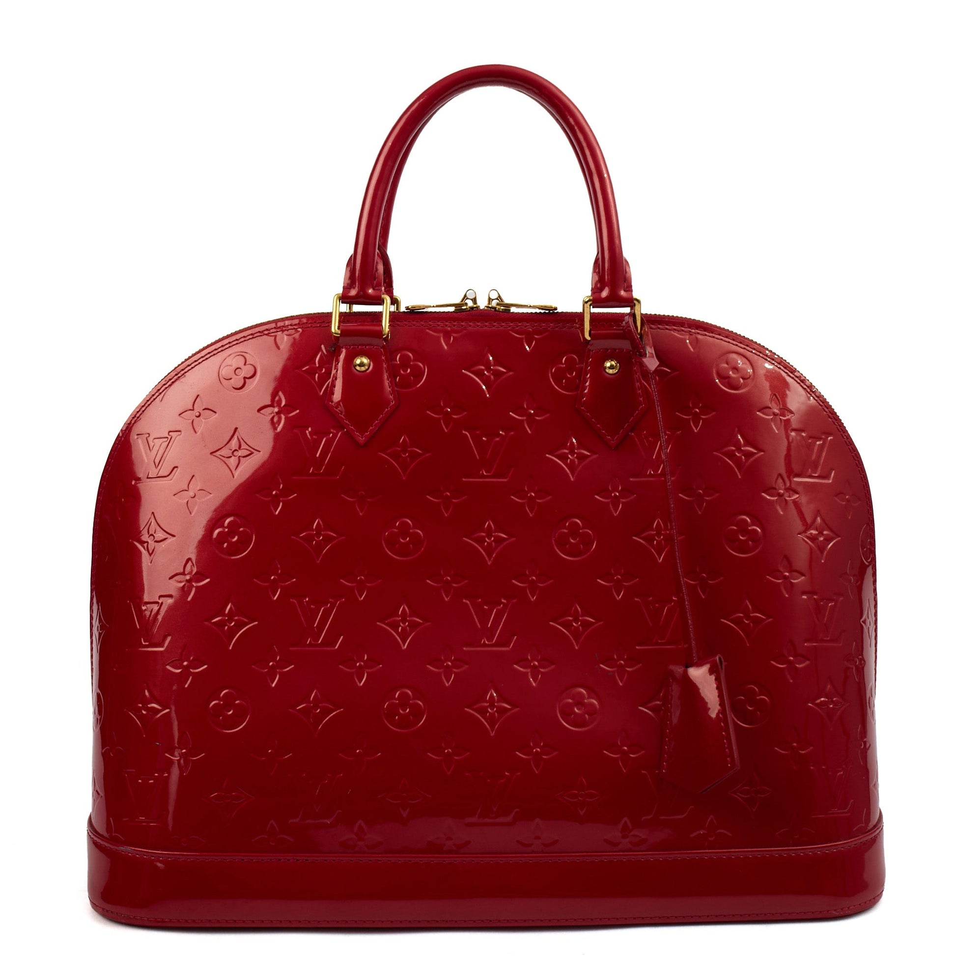 Louis Vuitton Top Handle Alma GM in Monogram, Vernis — Front View