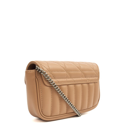 Gucci Mini Bag Marmont Shoulder Flap Bag - Super Mini in Neutral, Leather — Back View