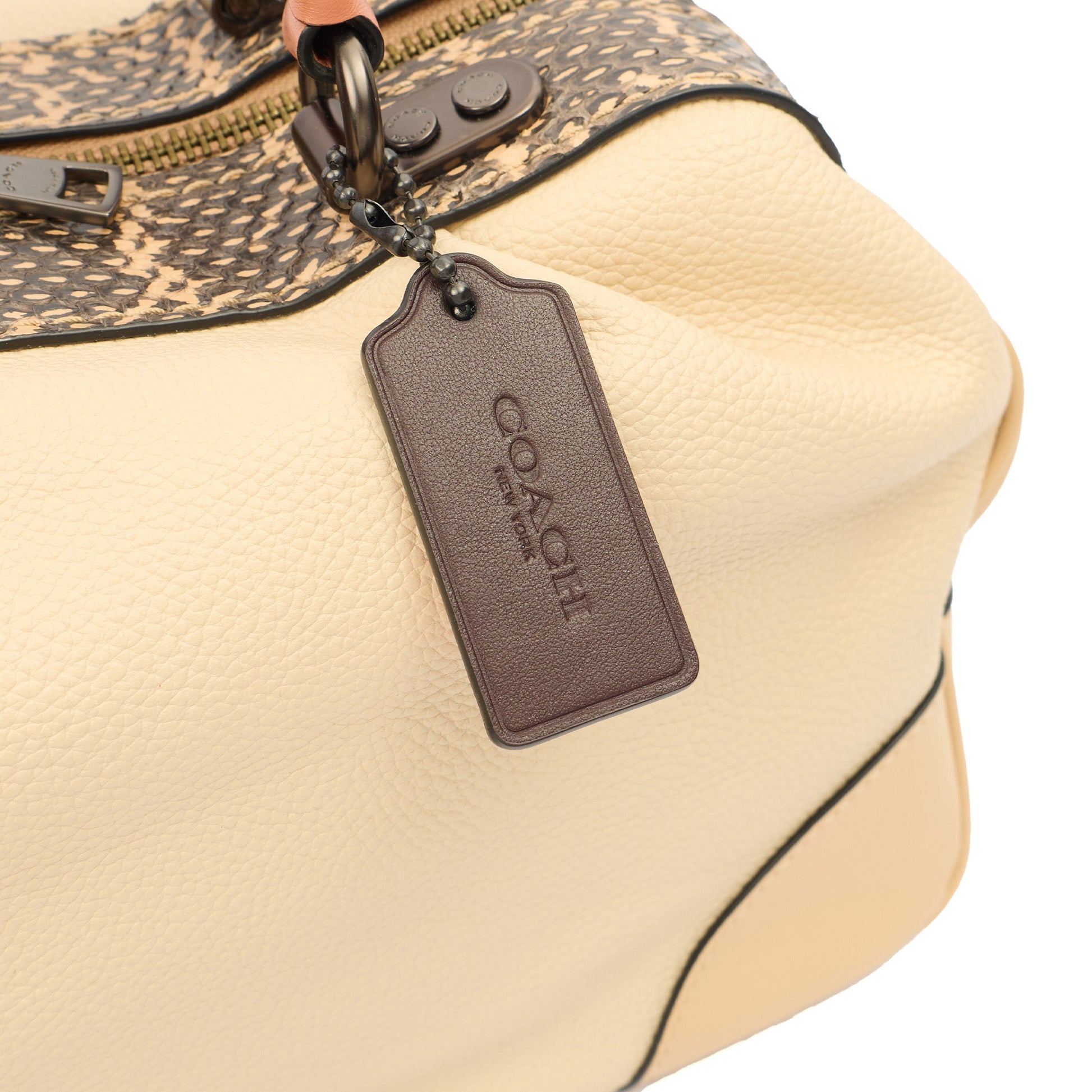 Coach Tote Lane in Neutral, Leather — Side View