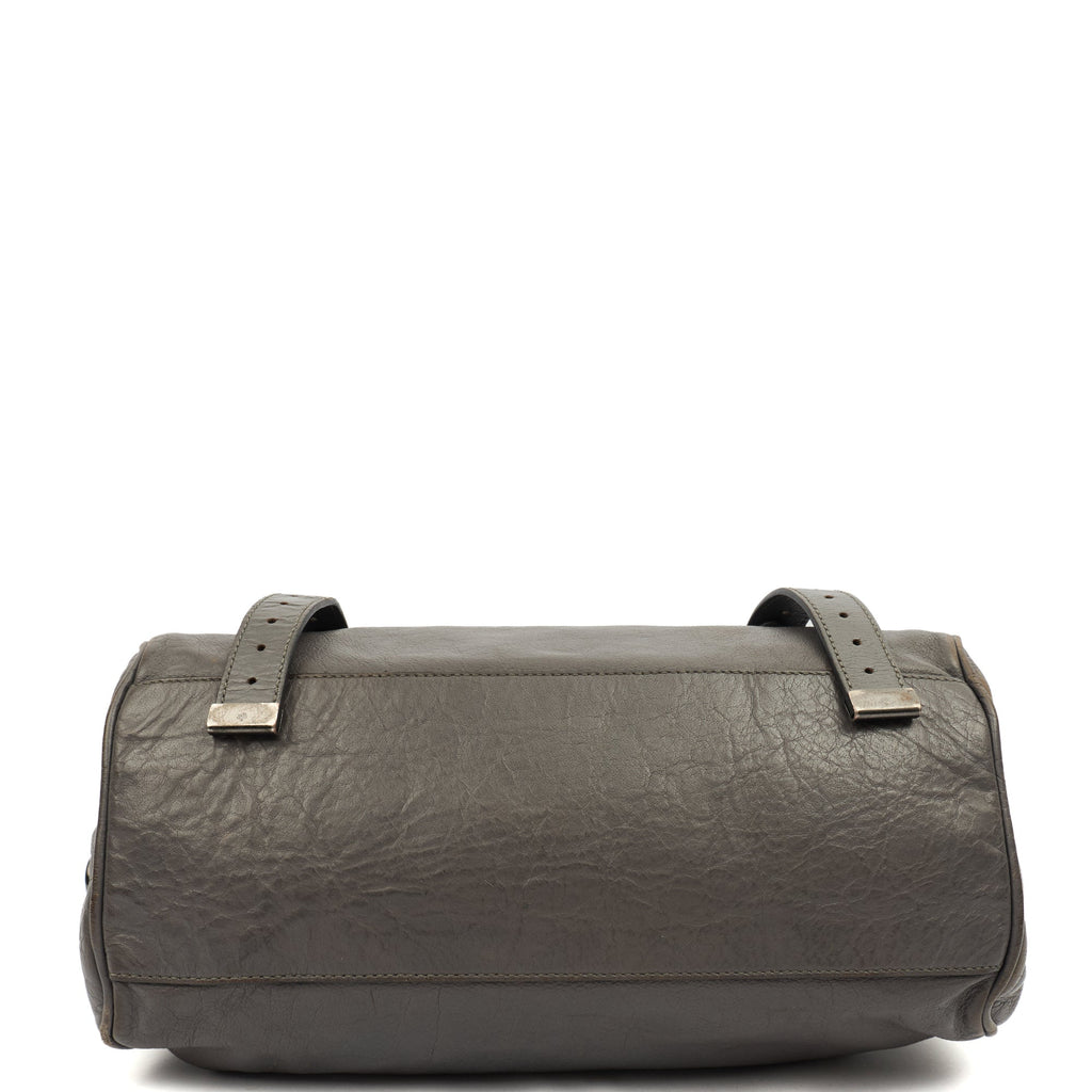Mulberry Satchel Alexa in Foggy Grey, Leather — Detail View