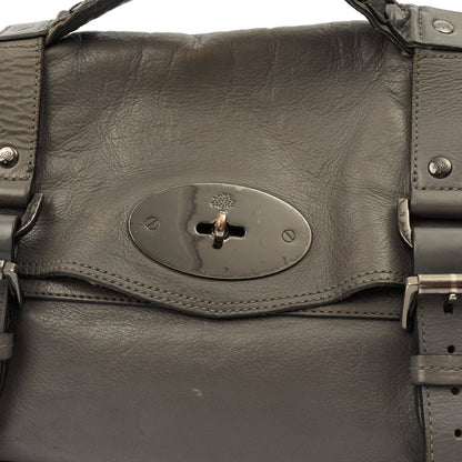 Mulberry Satchel Alexa in Foggy Grey, Leather — Side View