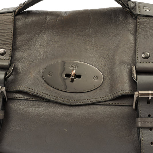 Mulberry Satchel Alexa in Foggy Grey, Leather — Side View
