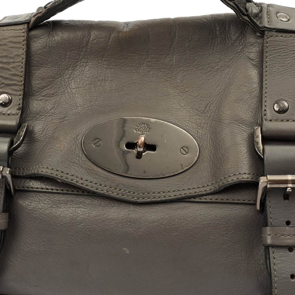 Mulberry Satchel Alexa in Foggy Grey, Leather — Alternate View 8
