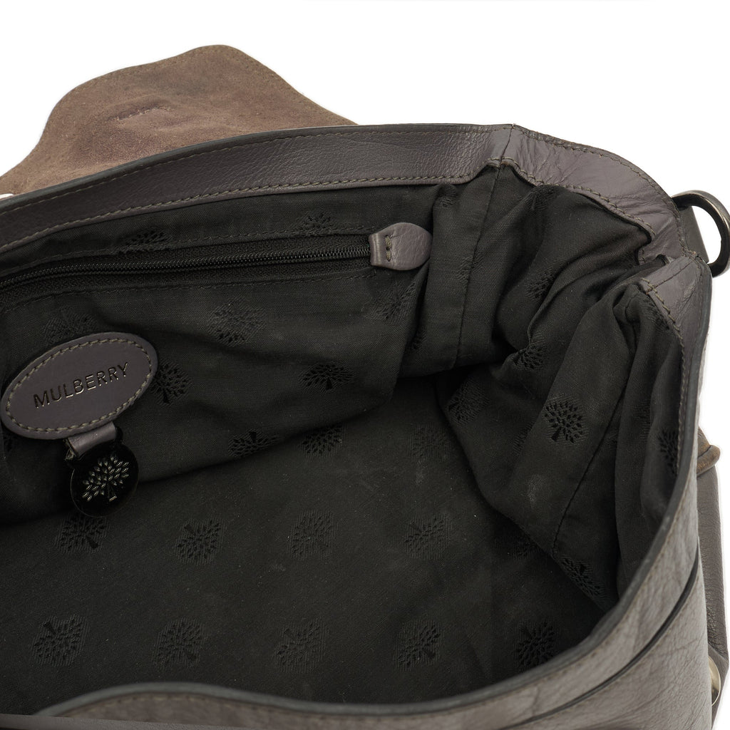 Mulberry Satchel Alexa in Foggy Grey, Leather — Lifestyle View