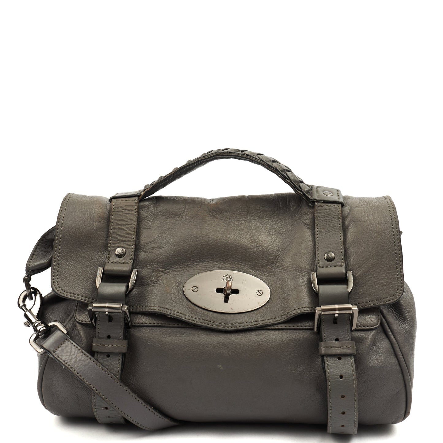 Mulberry Satchel Alexa in Foggy Grey, Leather — Alternate View 7
