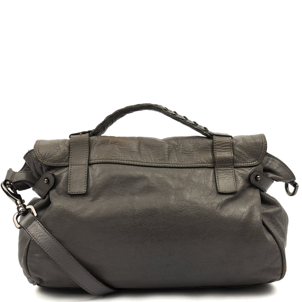 Mulberry Satchel Alexa in Foggy Grey, Leather — Alternate View 10