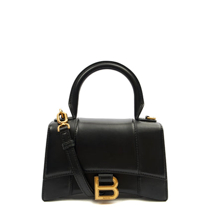 Balenciaga Top Handle Hourglass Top Handle Small in Black, Veau (Calfskin) — Alternate View 7