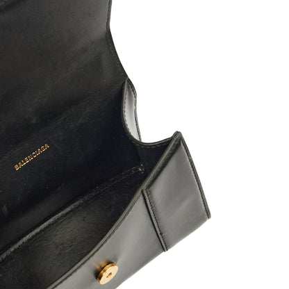 Balenciaga Top Handle Hourglass Top Handle Small in Black, Veau (Calfskin) — Alternate View 11