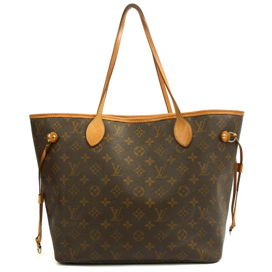 Louis Vuitton Tote Neverfull MM in Monogram, Canvas — Front View