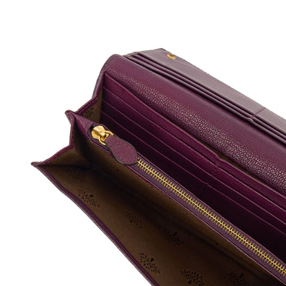 Mulberry Purse Wallet in Purple, Calfskin Leather — Lifestyle View