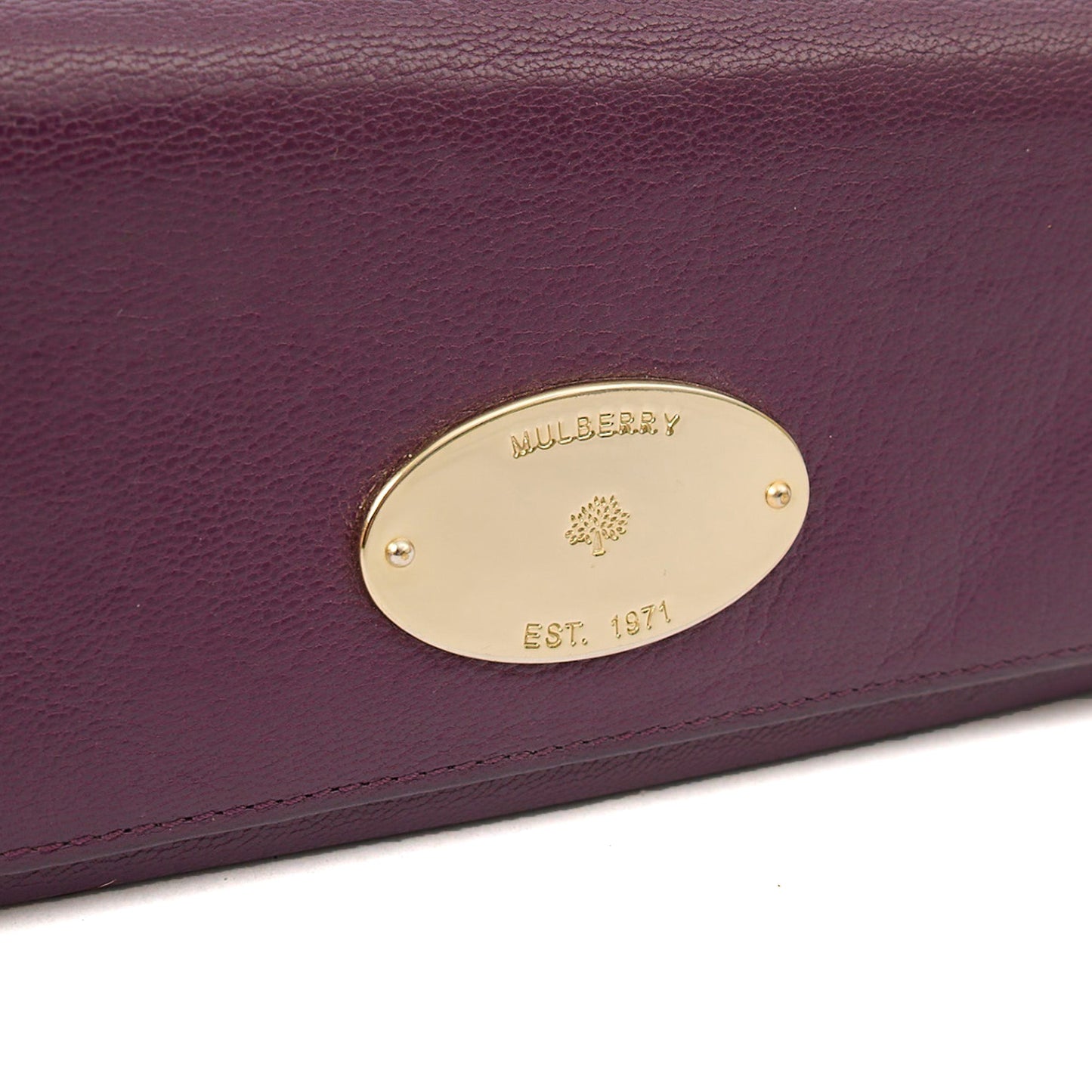 Mulberry Purse Wallet in Purple, Calfskin Leather — Side View