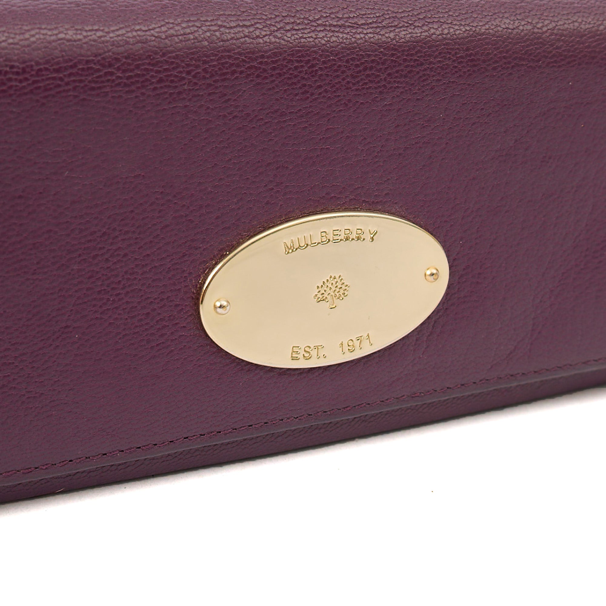 Mulberry Purse Wallet in Purple, Calfskin Leather — Side View